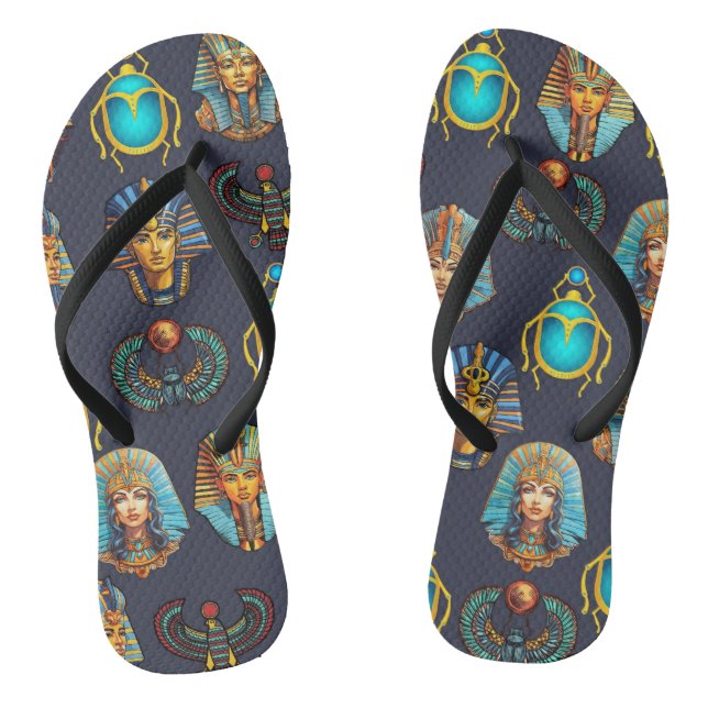 Chinelos "Legado de Faraó: Antigos Padrões Egípcios (Pé da cama)