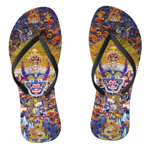 Chinelos Legal Tíbeta Thangka deus mandala tatuagem Yamant