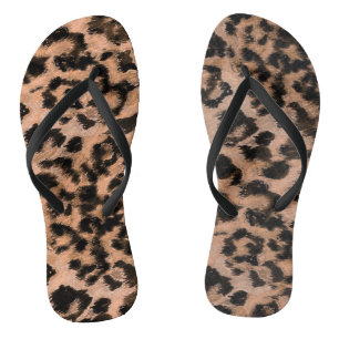 Chinelos Leopardo - impressão de animais com impressão