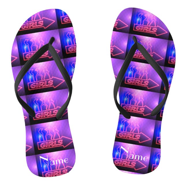 Chinelos Letreiro Meninas Rosa Neon Thunder_Cove (Pé da cama)