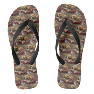 Chinelos Lhasa Apso Cachorro Festivo