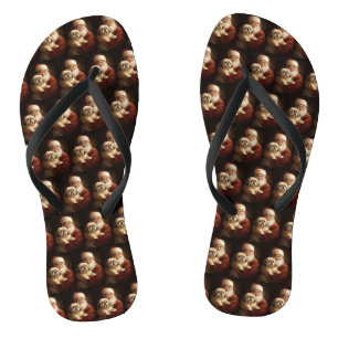 Chinelos Lhasa Apso Com Papai Noel Natal Festivo