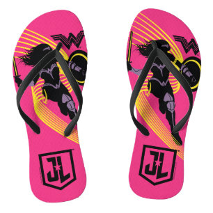 Chinelos Liga da Justiça   Ícone Silhuette de Mulher Maravi