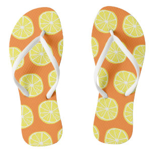 Chinelos Limão Citrino Verão Fruta Tropical Amarela Laranja