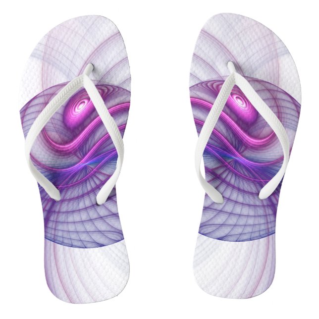 Chinelos Linda pintura frontal de Abstrato moderno Swing (Pé da cama)