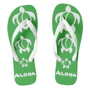 Chinelos Linha A "Aloha" Honu Branco