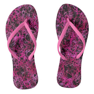 Chinelos Linhas elétricas quentes, rosa e preto 5078