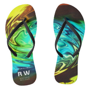 Chinelos Líquido Giratório Multicolor Personalizado
