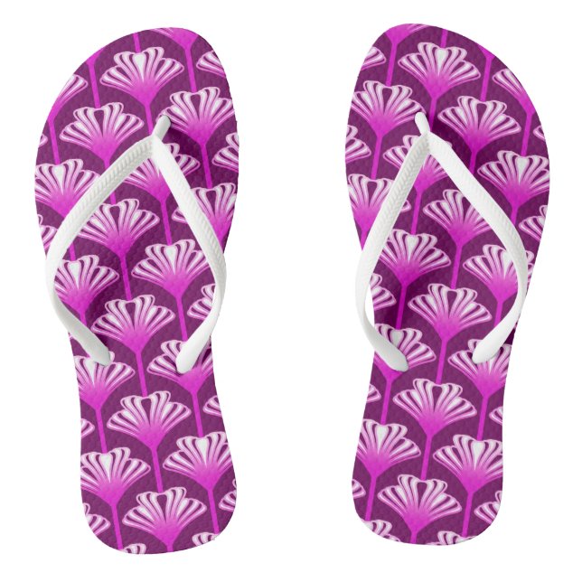 Chinelos Lírio Art Deco, Rosto Amethyst e Orquídea (Pé da cama)
