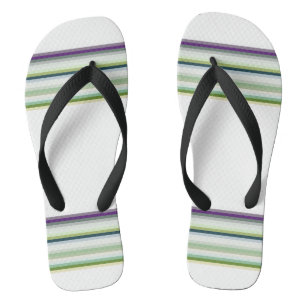Chinelos Listras brancas modernas e bonitas