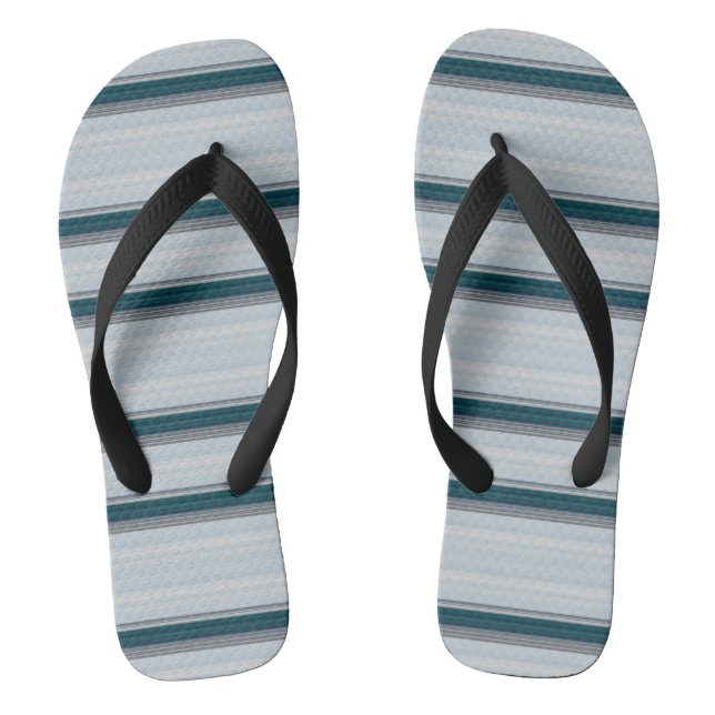 Chinelos Listras cinza azul fofo (Pé da cama)