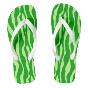 Chinelos Listras de zebra - Sombras de Verde limão
