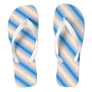 Chinelos Listras Diagonais Pastel