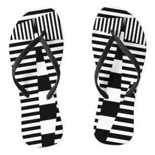 Chinelos Listras em Listras a Preto e Branco
