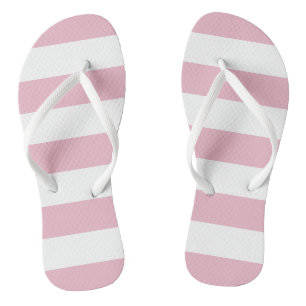 Chinelos Listras Rosa, Listras Brancas, Padrões Laminados