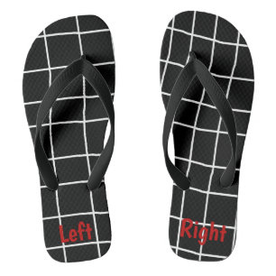 Chinelos Louco Preto Branco Grid Unisex