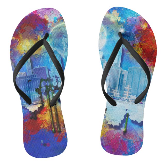 Chinelos Lua de grafite SlipperyJoe NYC rodeada de espiral (Pé da cama)