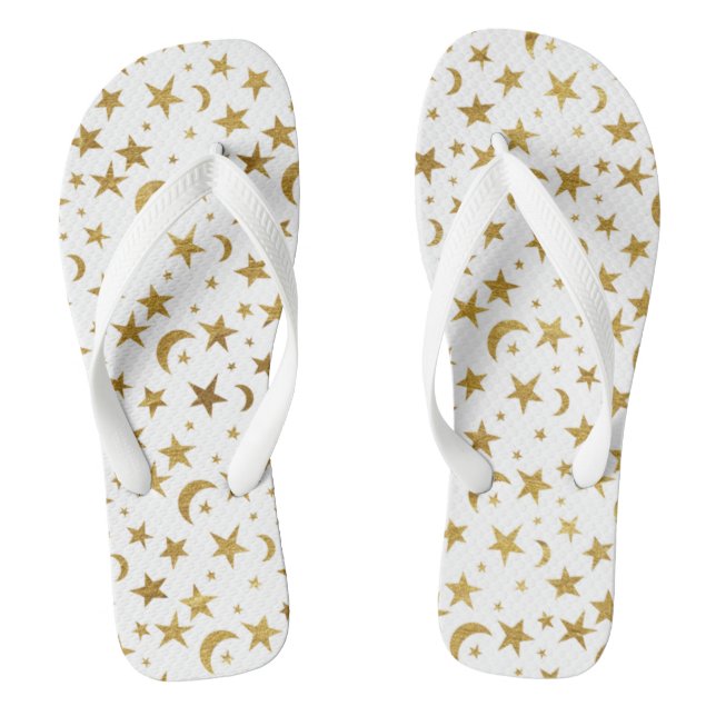 Chinelos Luás e Estrelas Douradas (Pé da cama)