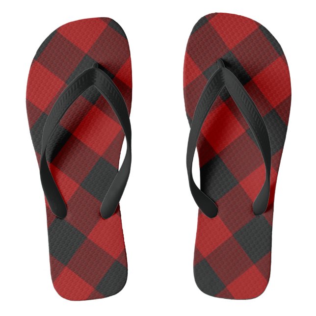 Chinelos MacGregor | Rob Roy | Buffalo Xadrez Red Tartan (Pé da cama)