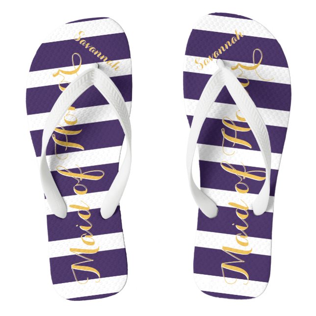 Chinelos Madrinha de casamento personalizada Amarelo roxo q (Pé da cama)