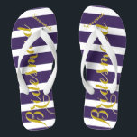 Chinelos Madrinha de casamento personalizada Amarelo roxo q<br><div class="desc">Chinelos Ricas,  Douradas e Púrpuras,  Festas de casamento Noiva,  Bridesmaid ou Madrinha de casamento. Mesmo para as caras,  o noivo,  o melhor homem e os Padrinhos de casamento.</div>