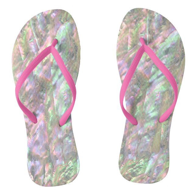 Chinelos MÃE DE PÉROL Pink Slim Strap FlipFlops (Pé da cama)