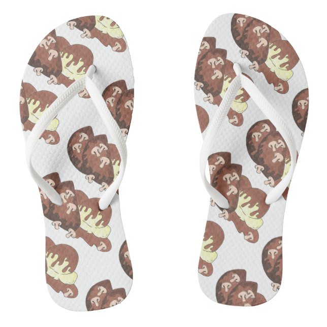 Chinelos Mãe Meatloaf Diner Comida Gravata Lavada Batatas (Pé da cama)