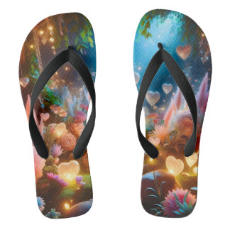 Chinelos Magical Glowing Flowers Heart Garden 