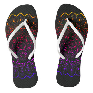 Chinelos Mandala de Pontos com Arco-íris Boêmio