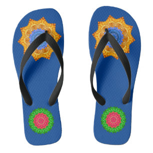 Chinelos Mandala Magic Chakra Melhorando o Mar Azul
