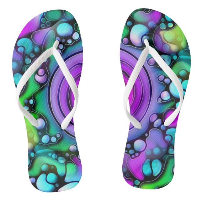 Chinelos Maneiras De Vida - Padrão De Arte Neurográfica 2 (Pé da cama)