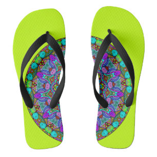 Chinelos Manipular a pintura Mandala Relógio Face 4