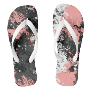 Chinelos Mármore rosa, cinza e branco