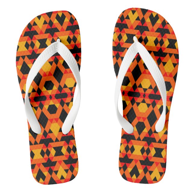 Chinelos Mazipoodles Aztec Zigzag Orange (Pé da cama)