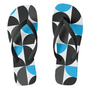 Chinelos Médio século Azul e Cinzas preto modernos