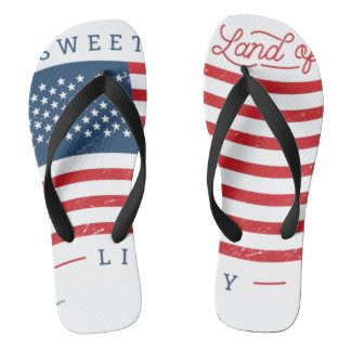 Chinelos Men's Sweet Land of Liberty Flip Flops