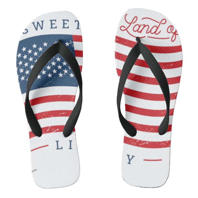 Chinelos Men's Sweet Land of Liberty Flip Flops (Pé da cama)