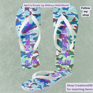 Chinelos Militares Personalizado Roxo para Cima Adulto Mult
