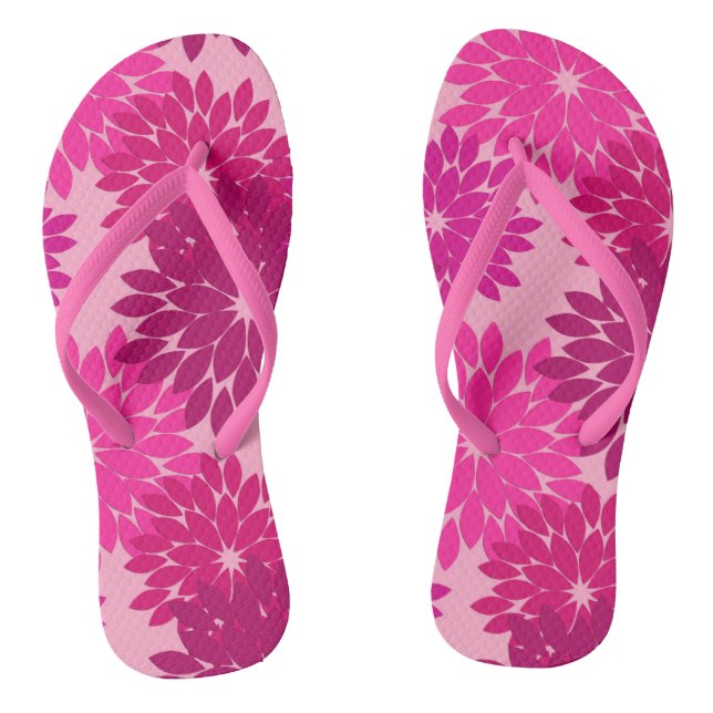 Chinelos Modern Floral Kimono Impressão, Rosa, Fuchsia e Vi (Pé da cama)