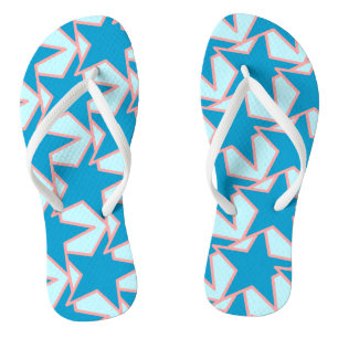 Chinelos Modern Star Geométrico - azul-ceruliano