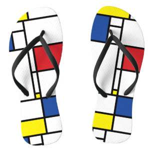 Chinelos Mondrian Minimalist Geométrico De Stijl Modern Art