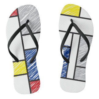 Chinelos Mondrian Rabiscos Minimalista Arte Moderna De Stij
