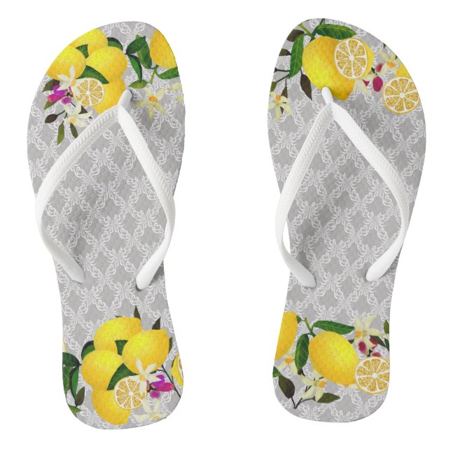 Chinelos motif dias de limão cinza (Pé da cama)