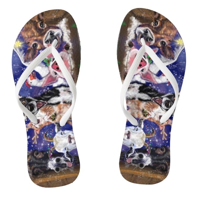 Chinelos Música de Natal - Festa Animal - Feliz (Pé da cama)