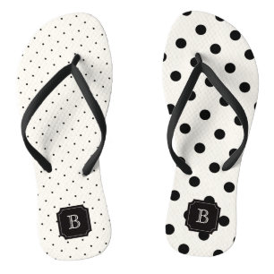 Chinelos Na moda Modern Black Bolinhas Mix Monograma