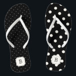 Chinelos Na moda Moderno da Ivory Bolinhas Mix Monograma<br><div class="desc">Concebido por gordura*fa*estanho. Fácil de personalizar com seu próprio texto,  foto ou imagem. Para pedidos personalizados,  entre em contato direto com o . Aplicam-se taxas personalizadas. www.zazzle.com/fat_fa_tin www.zazzle.com/color_therapy www.zazzle.com/fatfatin_blue_knot www.zazzle.com/fatfatin_red_knot www.zazzle.com/fatfatin_mini_me www.zazzle.com/fatfatin_design www.zazzle.com/fatfatin_ink</div>