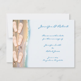 Chinelos na Praia Salvem o Cartão de Data