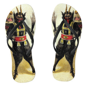 Chinelos Natal do Krampus Assusty Demon Holiday
