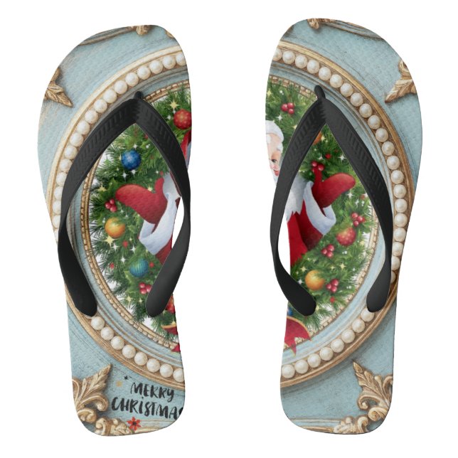 Chinelos Natal Santa (Pé da cama)