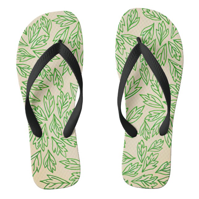 Chinelos Nature-Inspired Leaf Pattern Footwear (Pé da cama)